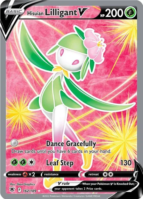 Hisuian Lilligant V Full Art #162/189 Holofoil Pokémon card from Astral Radiance