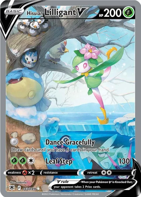Hisuian Lilligant V Alt Art #163/189 Holofoil Pokémon card from Astral Radiance