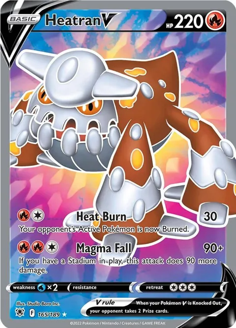 Heatran V Full Art #165/189 Holofoil Pokémon card from Astral Radiance