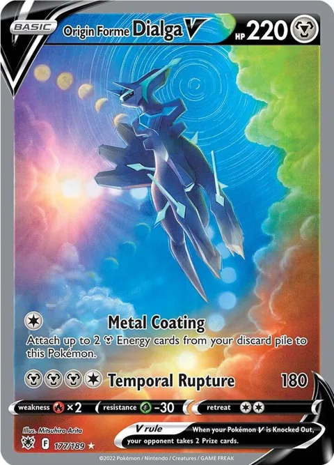 Origin Forme Dialga V Alt Art #177/189 Holofoil Pokémon card from Astral Radiance