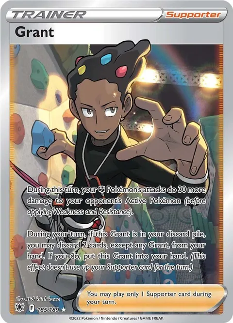 Grant Full Art #185/189 Holofoil Pokémon card from Astral Radiance