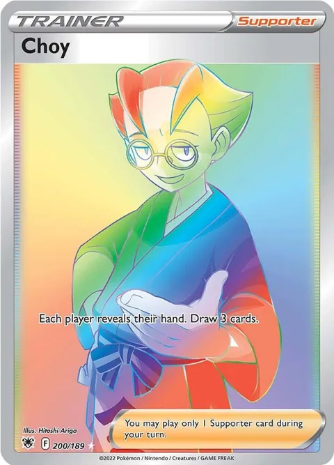 Choy Secret Rare #200/189 Holofoil Pokémon card from Astral Radiance