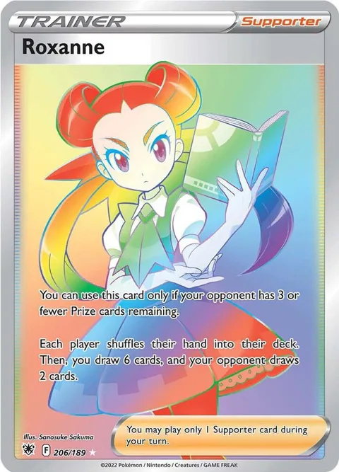 Roxanne Secret Rare #206/189 Holofoil Pokémon card from Astral Radiance