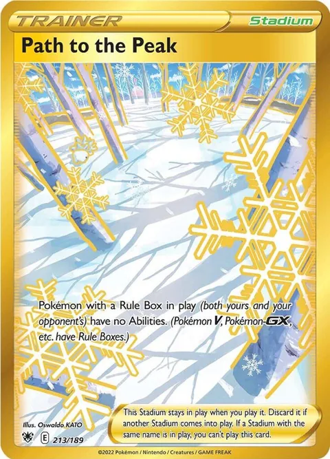 Path to the Peak Secret Rare #213/189 Holofoil Pokémon card from Astral Radiance