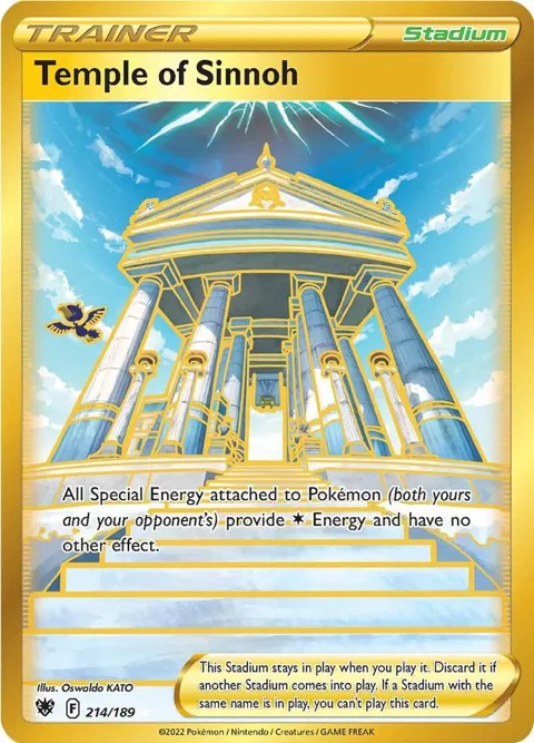 Temple of Sinnoh Secret Rare #214/189 Holofoil Pokémon card from Astral Radiance