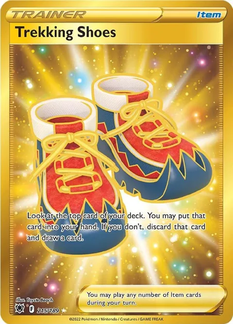 Trekking Shoes Secret Rare #215/189 Holofoil Pokémon card from Astral Radiance