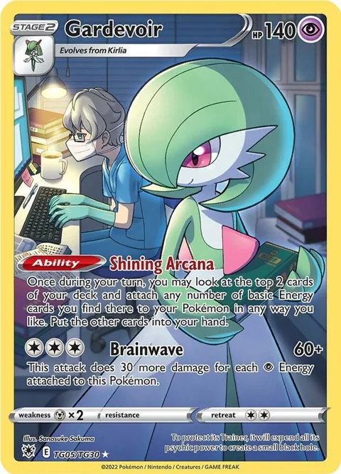 Gardevoir #TG05/TG30 Holofoil Pokémon card from Astral Radiance Trainer Gallery