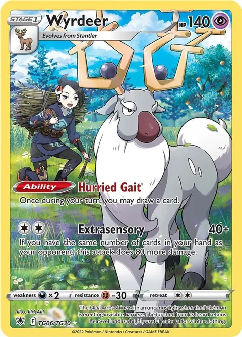 Wyrdeer #TG06/TG30 Holofoil Pokémon card from Astral Radiance Trainer Gallery