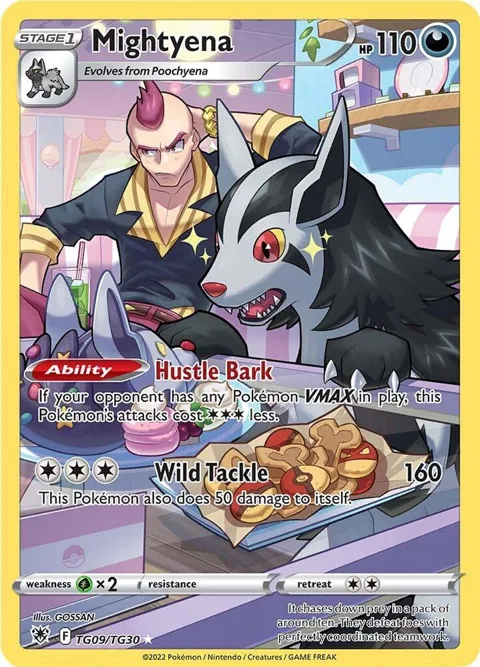 Mightyena #TG09/TG30 Holofoil Pokémon card from Astral Radiance Trainer Gallery