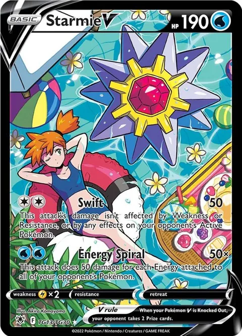 Starmie V #TG13/TG30 Holofoil Pokémon card from Astral Radiance Trainer Gallery
