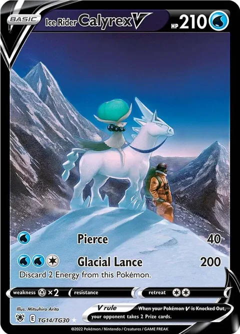 Ice Rider Calyrex V #TG14/TG30 Holofoil Pokémon card from Astral Radiance Trainer Gallery