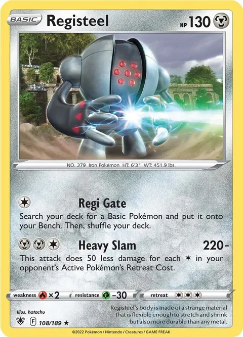 Registeel #108/189 Pokémon card from Astral Radiance