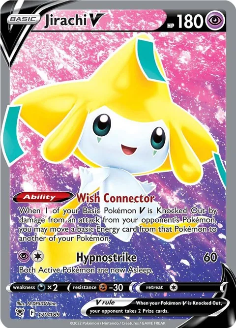 Jirachi V Full Art #170/189 Holofoil Pokémon card from Astral Radiance