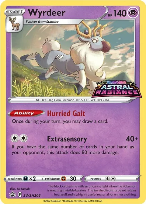 Wyrdeer #SWSH206 Holofoil Pokémon card from Sword & Shield Promo Cards