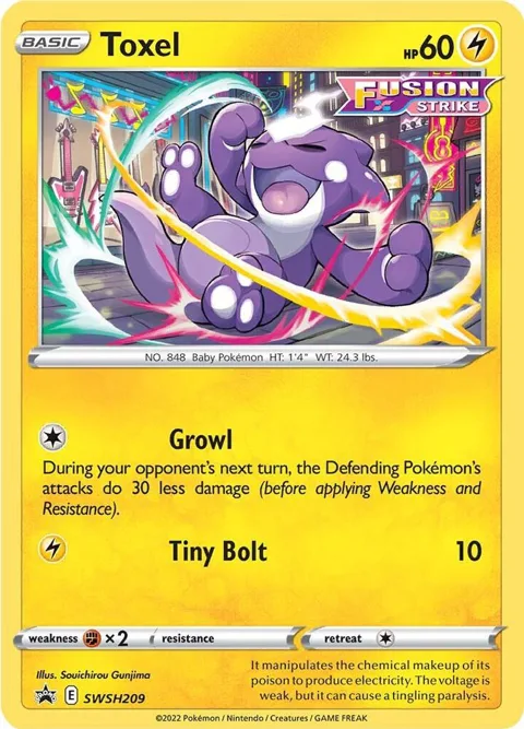 Toxel #SWSH209 Holofoil Pokémon card from Sword & Shield Promo Cards