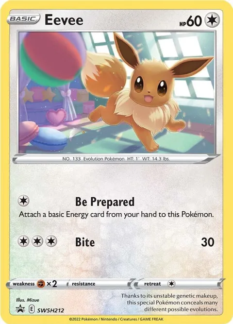 Eevee #SWSH212 Holofoil Pokémon card from Sword & Shield Promo Cards