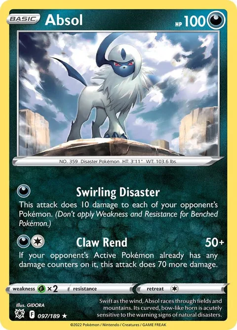 Absol #097/189 Pokémon card from Deck Exclusives