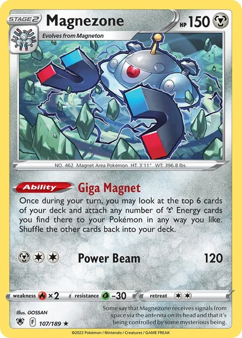 Magnezone #107/189 Pokémon card from Deck Exclusives
