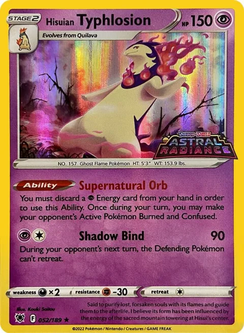 Hisuian Typhlosion - 052/189 GameStop Exclusive #052/189 Holofoil Pokémon card from Miscellaneous Cards & Products