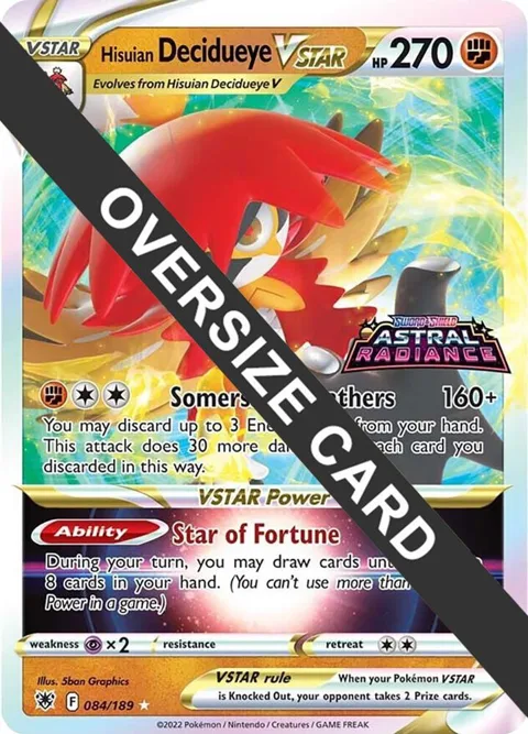 Hisuian Decidueye VSTAR #084/189 Holofoil Pokémon card from Jumbo Cards