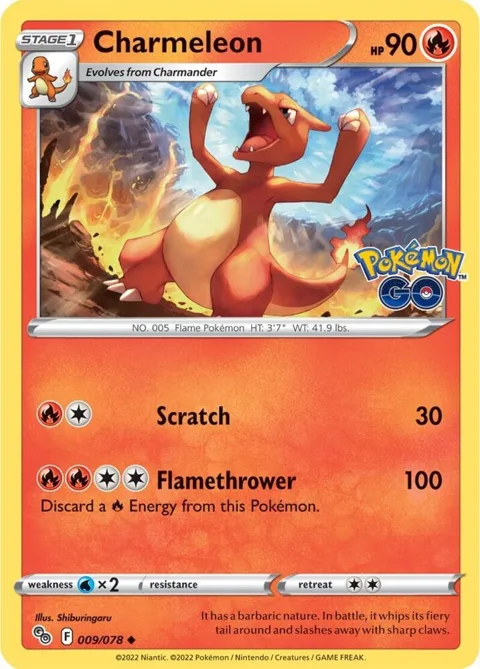 Charmeleon #009/078 Pokémon card from Pokemon GO