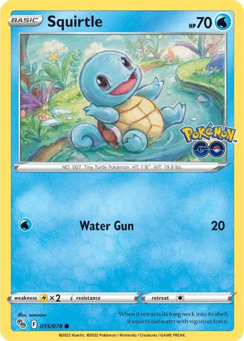 Squirtle #015/078 Pokémon card from Pokemon GO