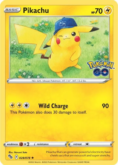 Pikachu 28 #028/078 Reverse Holofoil Pokémon card from Pokemon GO