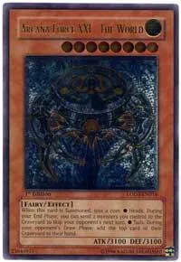 Arcana Force XXI - The World Ultimate Rare LODT-EN016 LODT 1st Edition Yu-Gi-Oh card from Light of Destruction