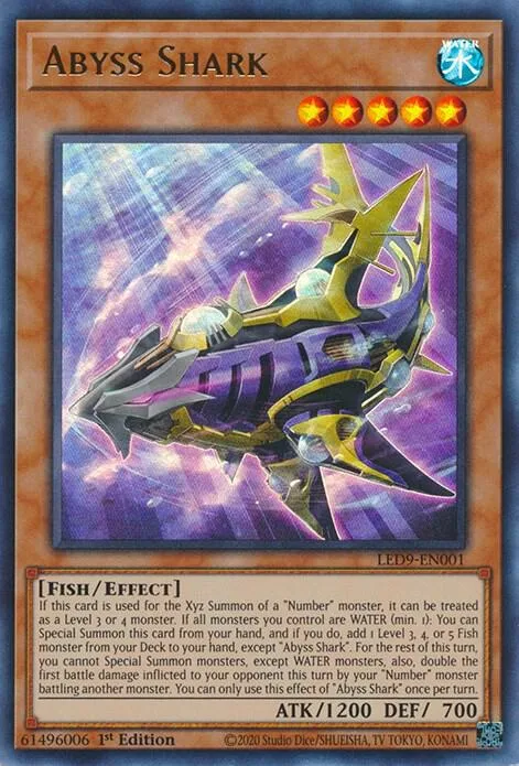 Abyss Shark LED9-EN001 Yu-Gi-Oh card from Legendary Duelists: Duels From the Deep