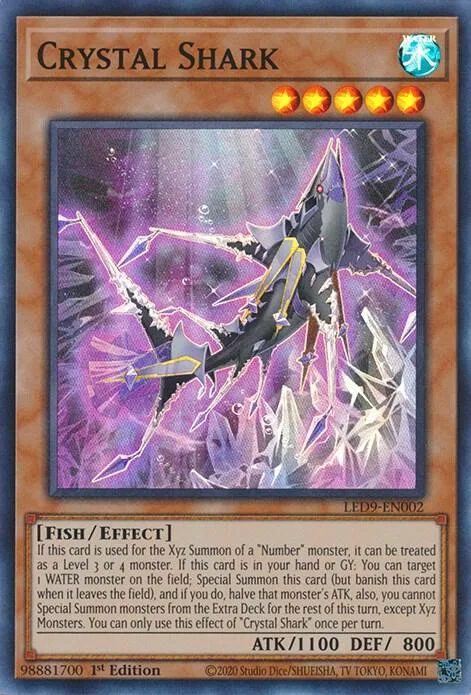 Crystal Shark LED9-EN002 Yu-Gi-Oh card from Legendary Duelists: Duels From the Deep