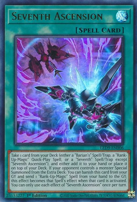 Seventh Ascension LED9-EN006 Yu-Gi-Oh card from Legendary Duelists: Duels From the Deep