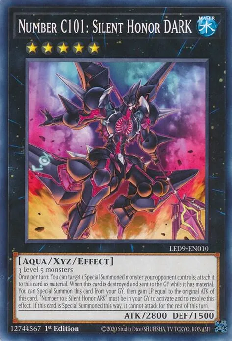 Number C101: Silent Honor DARK LED9-EN010 Yu-Gi-Oh card from Legendary Duelists: Duels From the Deep