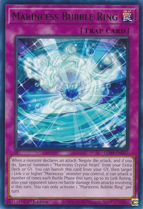 Marincess Bubble Ring LED9-EN037 Yu-Gi-Oh card from Legendary Duelists: Duels From the Deep