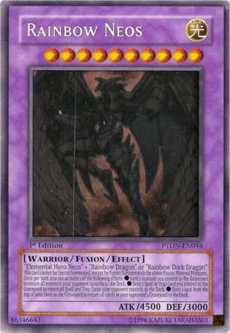Rainbow Neos Ghost Rare PTDN-EN044 Unlimited Yu-Gi-Oh card from Phantom Darkness