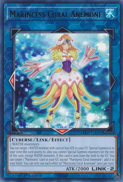 Marincess Coral Anemone LED9-EN041 Yu-Gi-Oh card from Legendary Duelists: Duels From the Deep