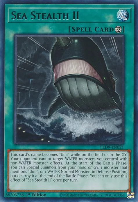 Sea Stealth II LED9-EN021 Yu-Gi-Oh card from Legendary Duelists: Duels From the Deep