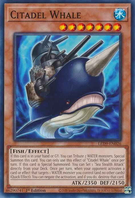 Citadel Whale LED9-EN026 Yu-Gi-Oh card from Legendary Duelists: Duels From the Deep
