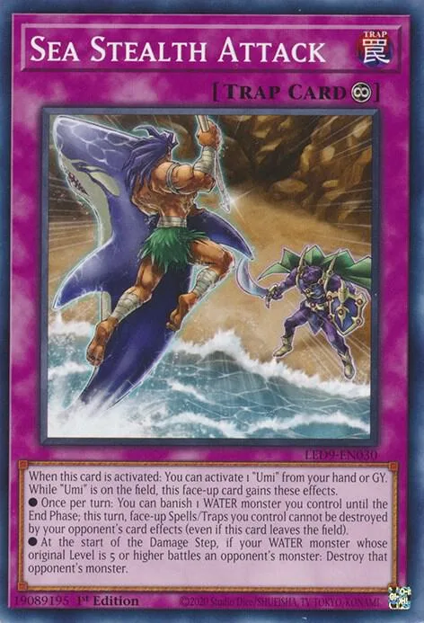 Sea Stealth Attack LED9-EN030 Yu-Gi-Oh card from Legendary Duelists: Duels From the Deep