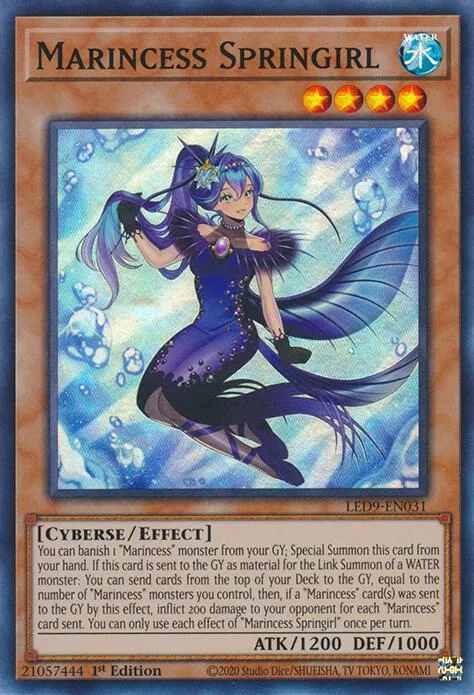 Marincess Springirl LED9-EN031 Yu-Gi-Oh card from Legendary Duelists: Duels From the Deep