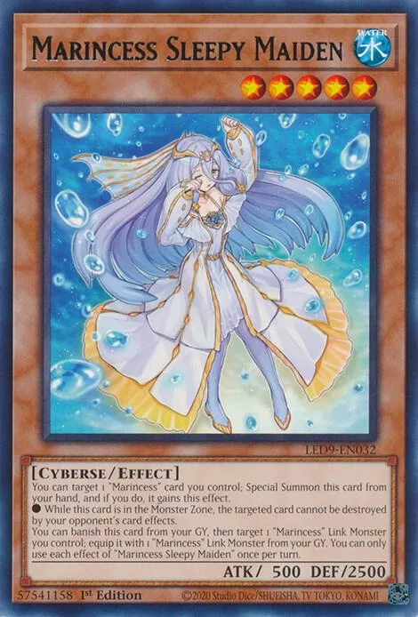 Marincess Sleepy Maiden LED9-EN032 Yu-Gi-Oh card from Legendary Duelists: Duels From the Deep