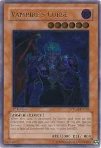 Vampire's Curse Ultimate Rare PTDN-EN090 1st Edition Yu-Gi-Oh card from Phantom Darkness
