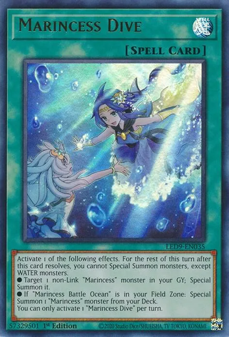 Marincess Dive LED9-EN035 Yu-Gi-Oh card from Legendary Duelists: Duels From the Deep