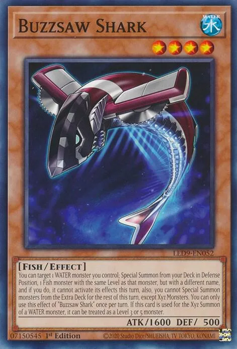 Buzzsaw Shark LED9-EN052 Yu-Gi-Oh card from Legendary Duelists: Duels From the Deep
