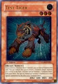 Test Tiger Ultimate Rare GLAS-EN082 Yu-Gi-Oh card from Gladiator's Assault