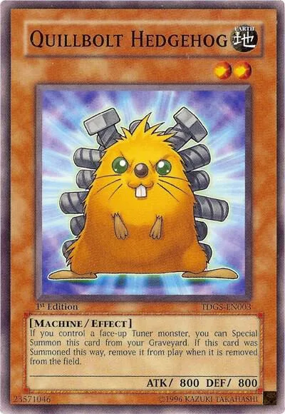 Quillbolt Hedgehog TDGS-EN003 Unlimited Yu-Gi-Oh card from The Duelist Genesis