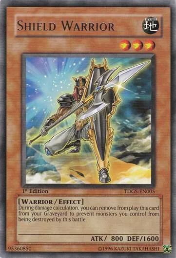 Shield Warrior TDGS-EN005 Unlimited Yu-Gi-Oh card from The Duelist Genesis