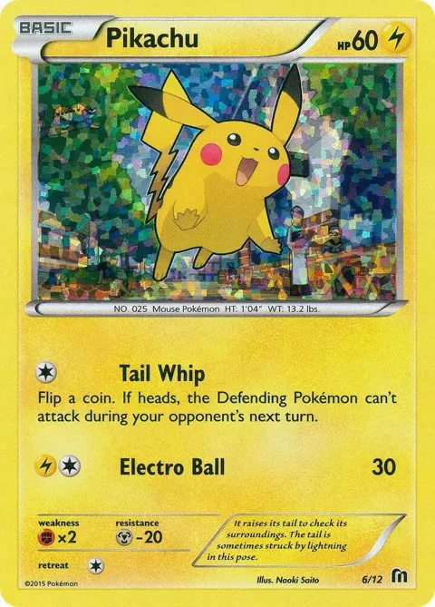 Pikachu - 6/12 #006/012 Holofoil Pokémon card from McDonald's Promos 2016