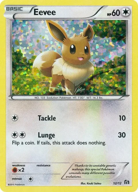 Eevee - 12/12 #012/012 Holofoil Pokémon card from McDonald's Promos 2016