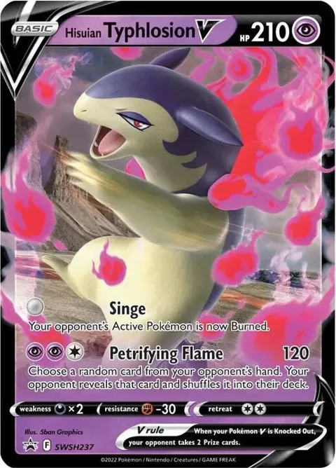Hisuian Typhlosion V #SWSH237 Holofoil Pokémon card from Sword & Shield Promo Cards
