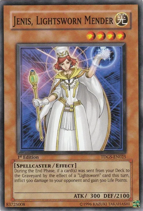 Jenis, Lightsworn Mender TDGS-EN025 Unlimited Yu-Gi-Oh card from The Duelist Genesis